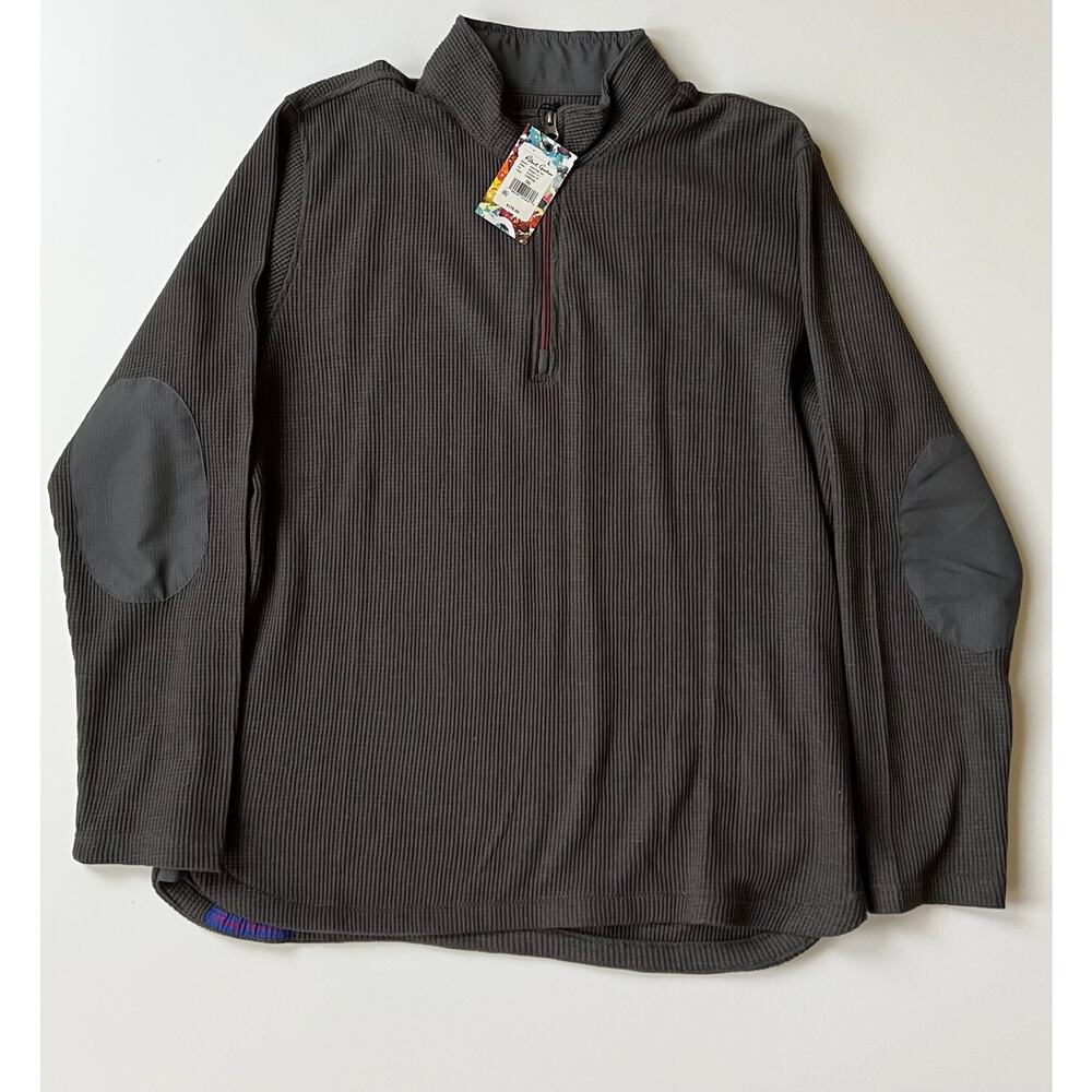 Robert Graham Shepton Knit Top Shirt Charcoal Men's Size 2XL
